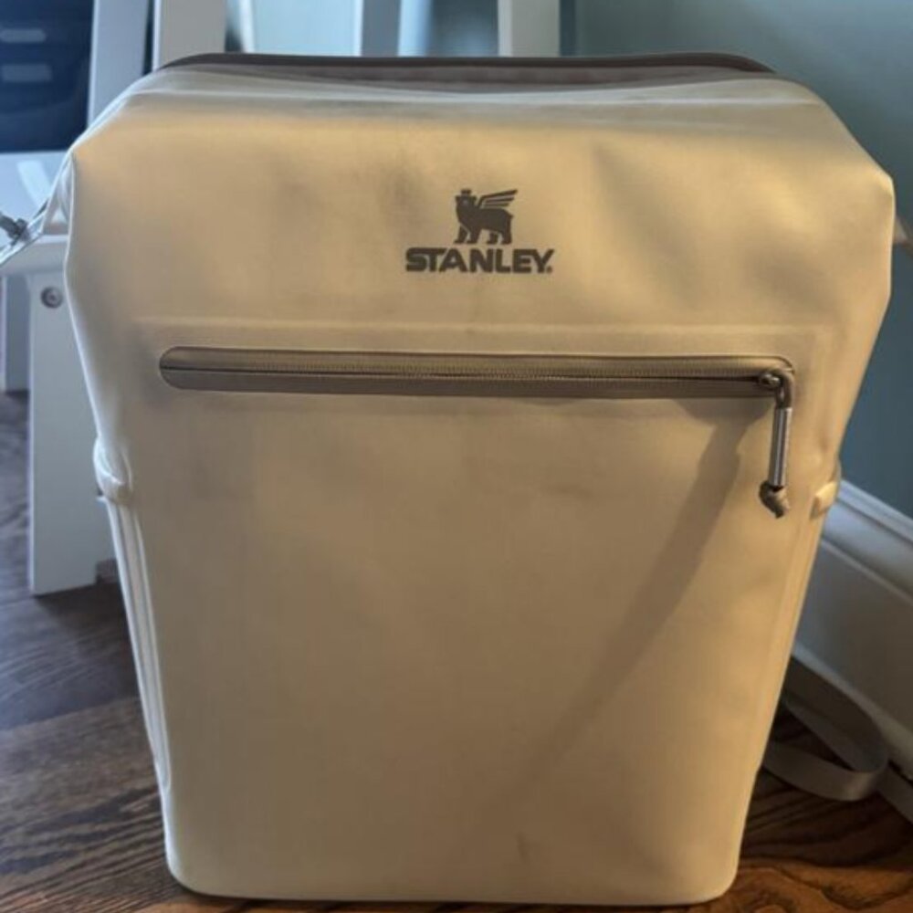 NWT!! Stanley All Day Madeleine Midi Cooler Backpack, water proof, Cream color